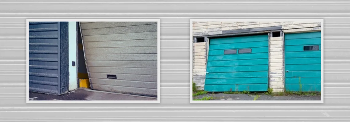 Crooked Aluminum Garage Door Repair in Kanata, Ontario